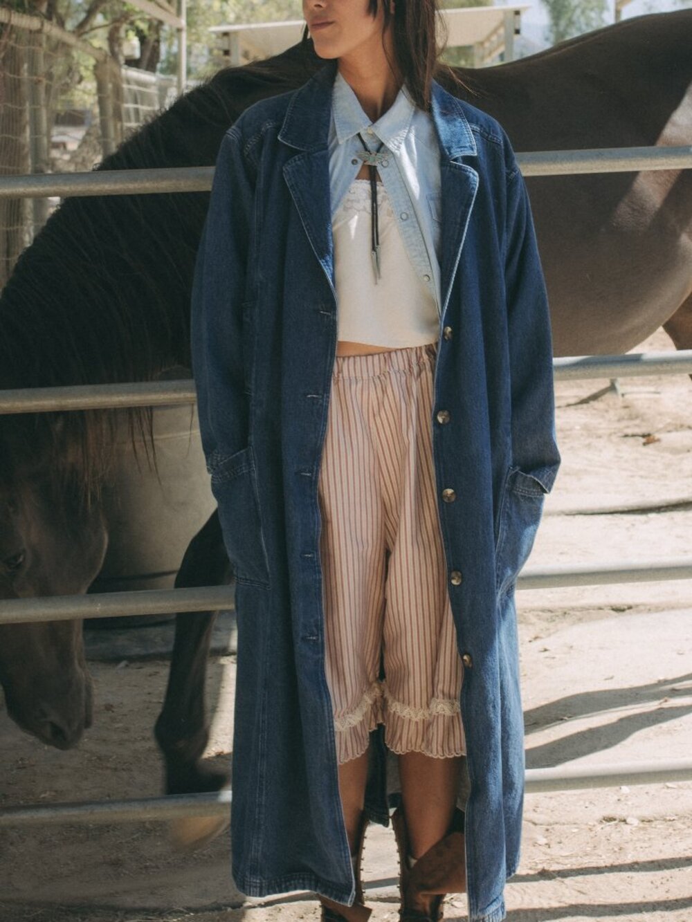 VTG Denim Trench Coat